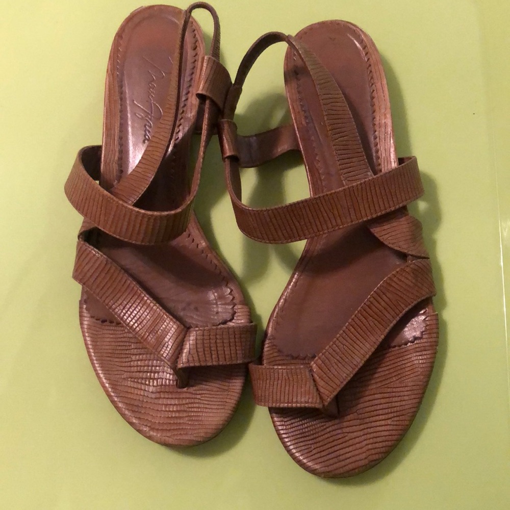 Nude sandals Max Azria collection.